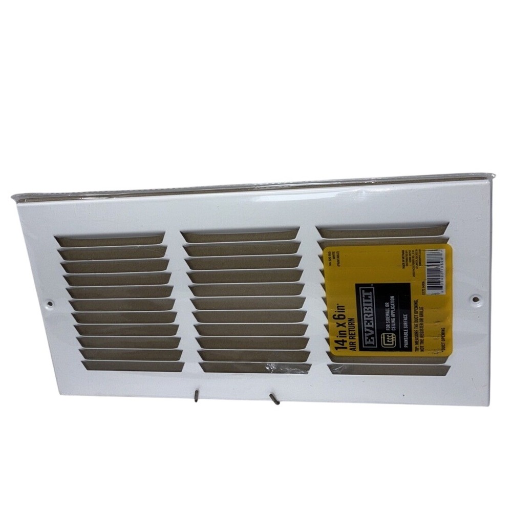 Everbilt 14x6 White Steel‎ Return Air Grille Sidewall Ceiling Vent NEW